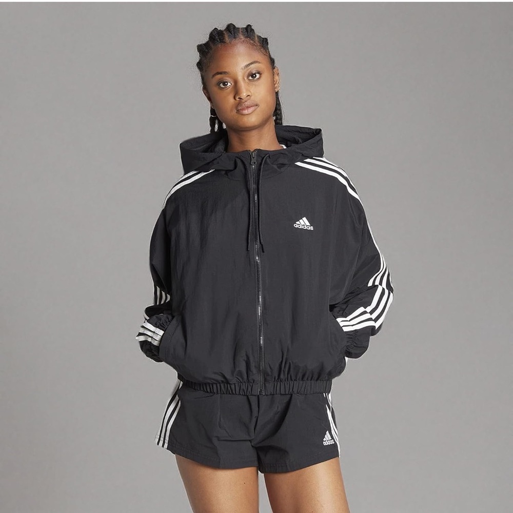 Adidas Black and White Track Jacket